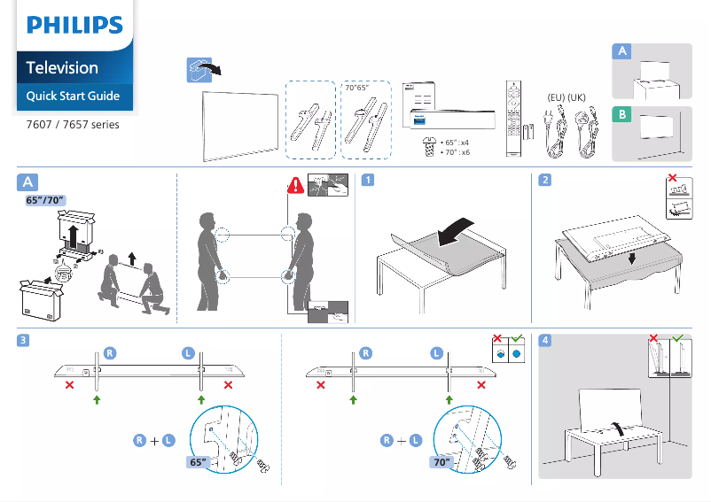 Página 1 del manual Guía de inicio rápido Philips 70PUS7607