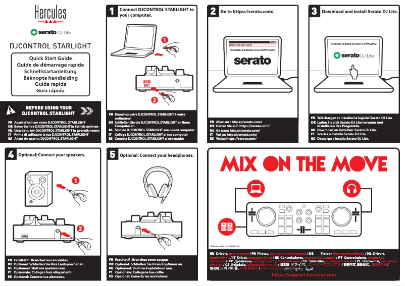 Image de la première page du manuel de l'appareil DJControl Starlight