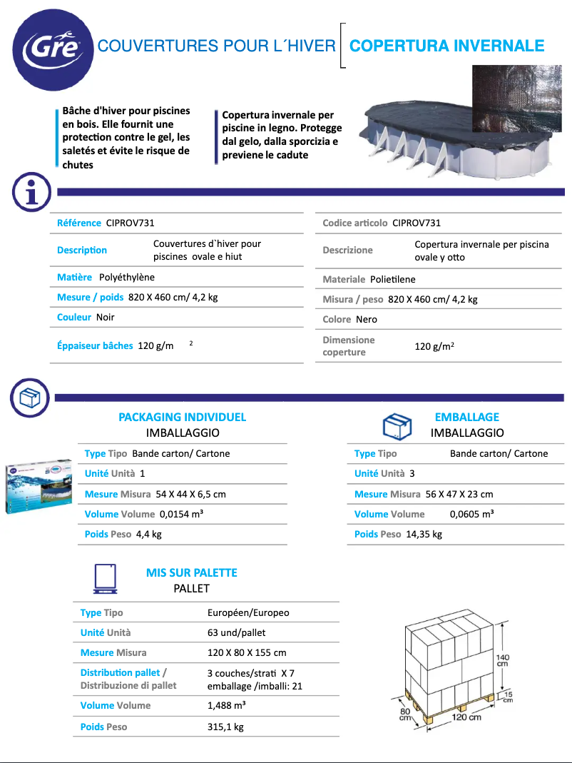 Image de la première page du manuel de l'appareil CIPROV731