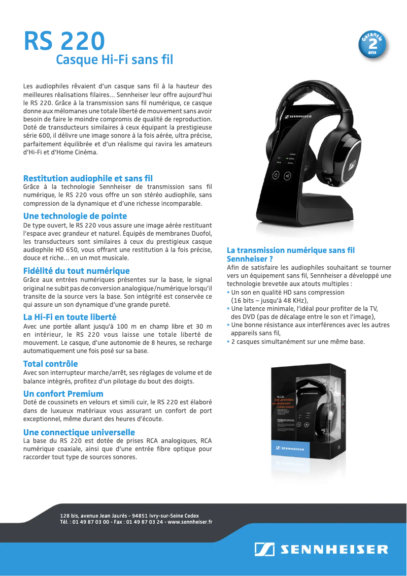 Imagen de la primera página del manual del dispositivo RS 220