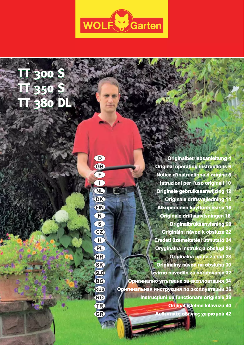 Page 1 de la notice Manuel utilisateur Wolf Garten TT 380 DL