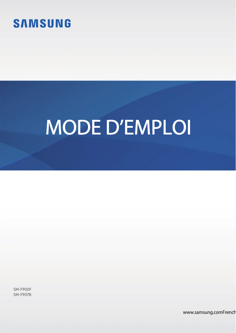 Page 1 de la notice Manuel utilisateur Samsung Galaxy Fold