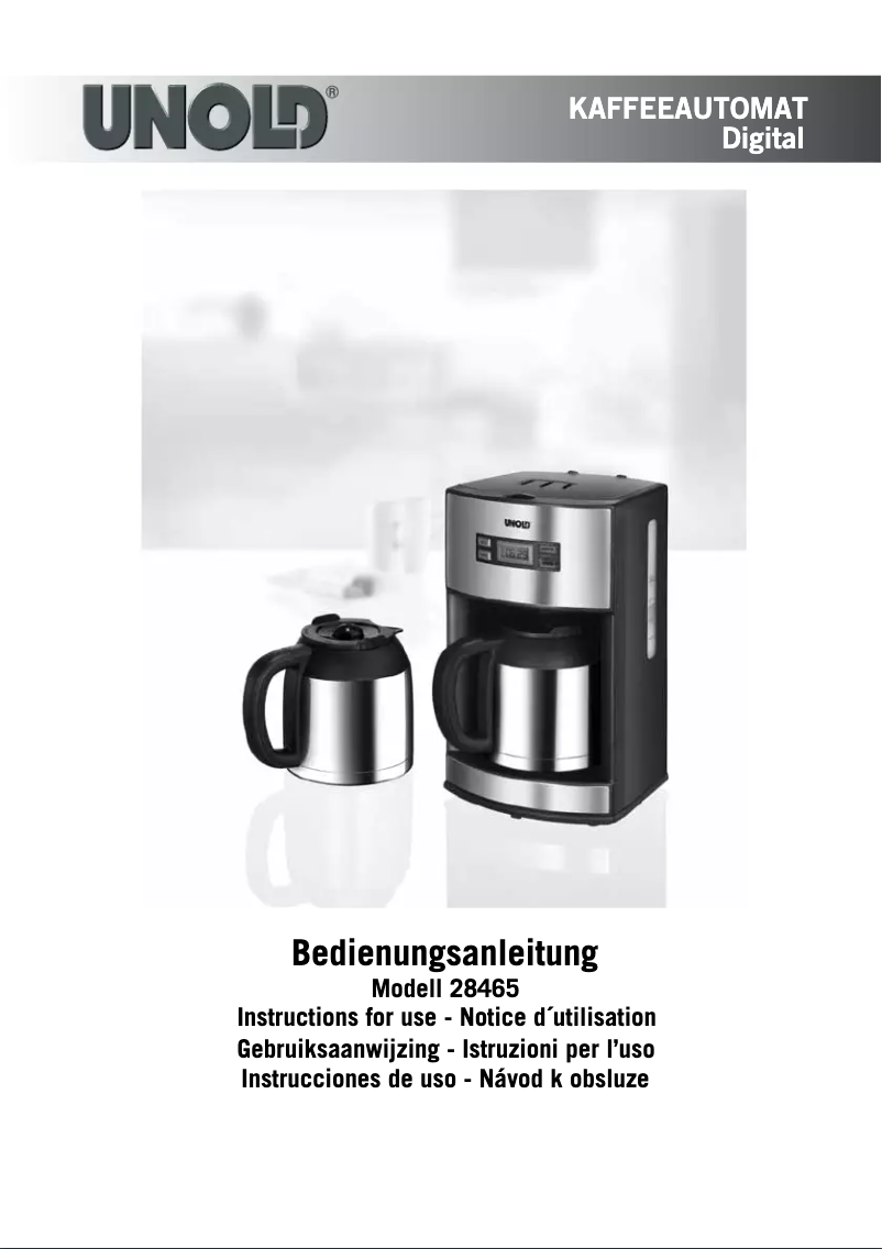 Page 1 de la notice Manuel utilisateur Unold Digital