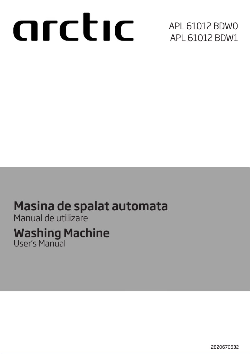 Imagen de la primera página del manual del dispositivo APL61012BDW1