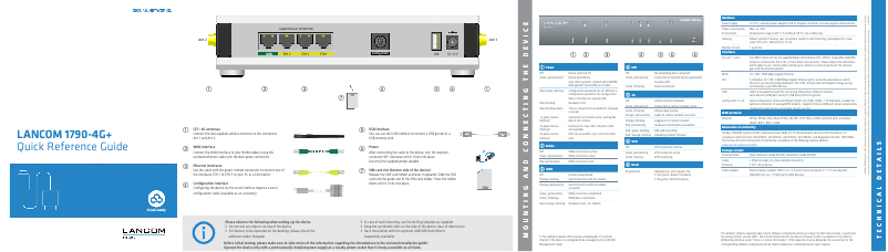 Page 1 de la notice Manuel utilisateur Lancom 1790-4G