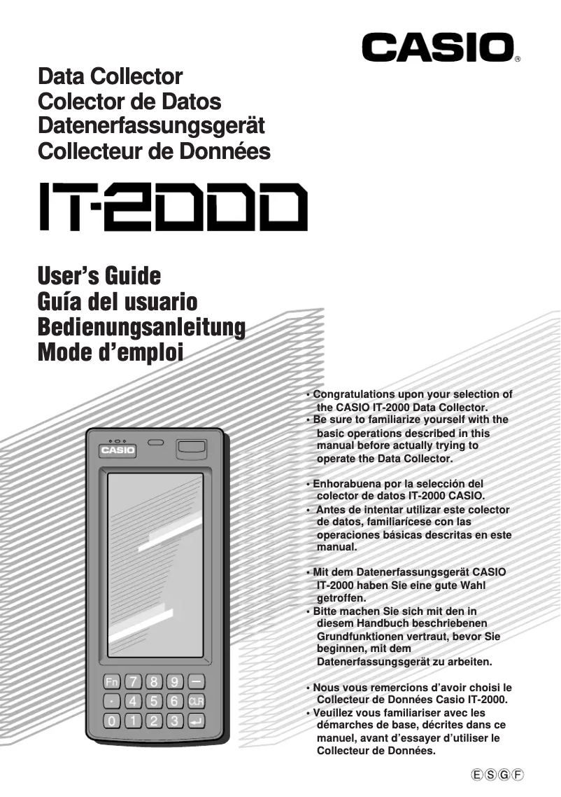 Page n°1 - Manuel utilisateur Casio IT-2000D30E