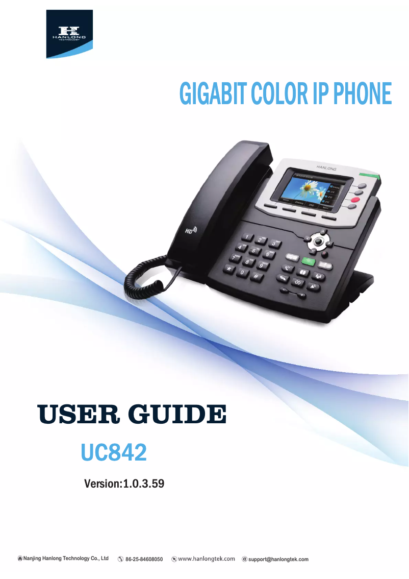 Page n°1 - Manuel utilisateur HanlongHanlong UC842