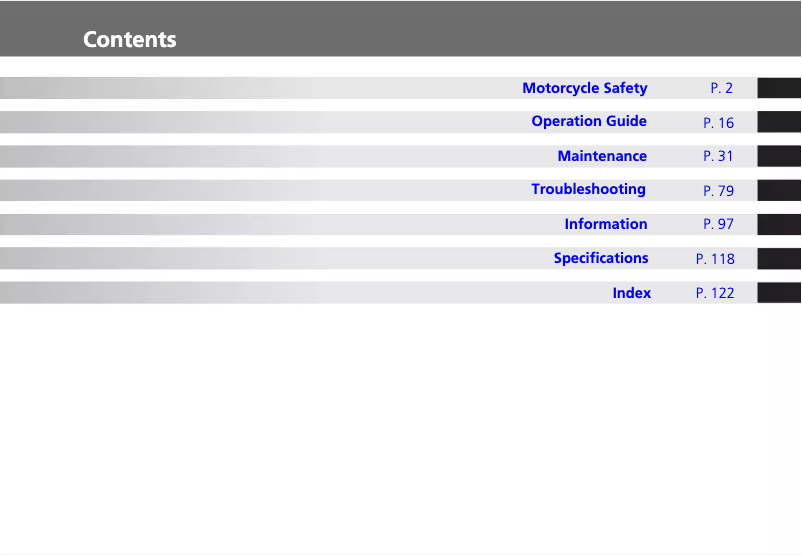 Image de la première page du manuel de l'appareil CRF250L (2014)