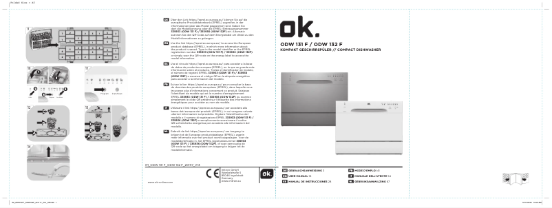 Page n°1 - Manuel utilisateur OK ODW 132 F