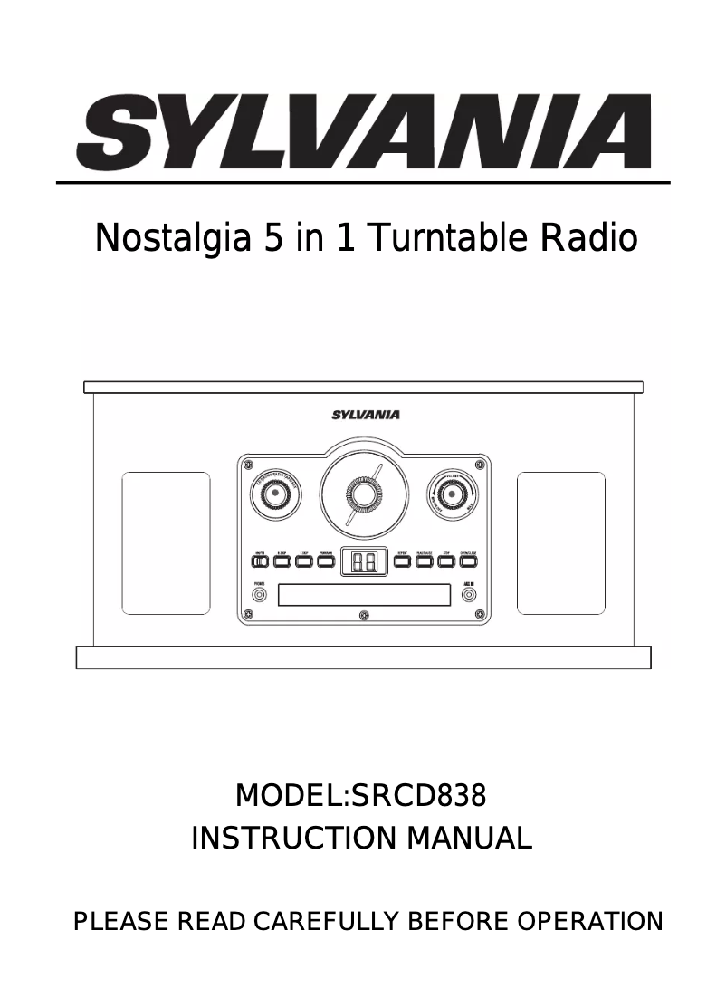 Page 1 de la notice Manuel utilisateur Sylvania Nostalgia SRCD838