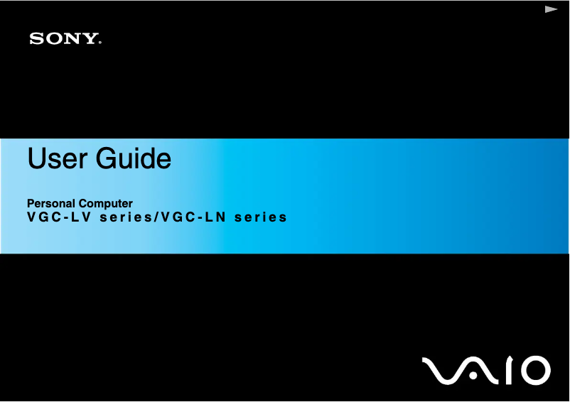 Imagen de la primera página del manual del dispositivo Vaio VGC-LV2SJ