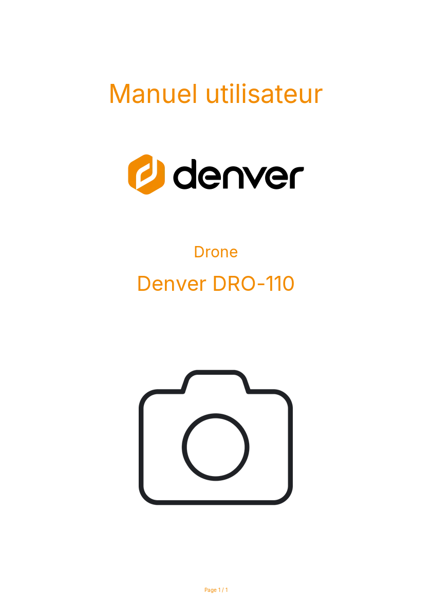 Image de la première page du manuel de l'appareil DRO-110