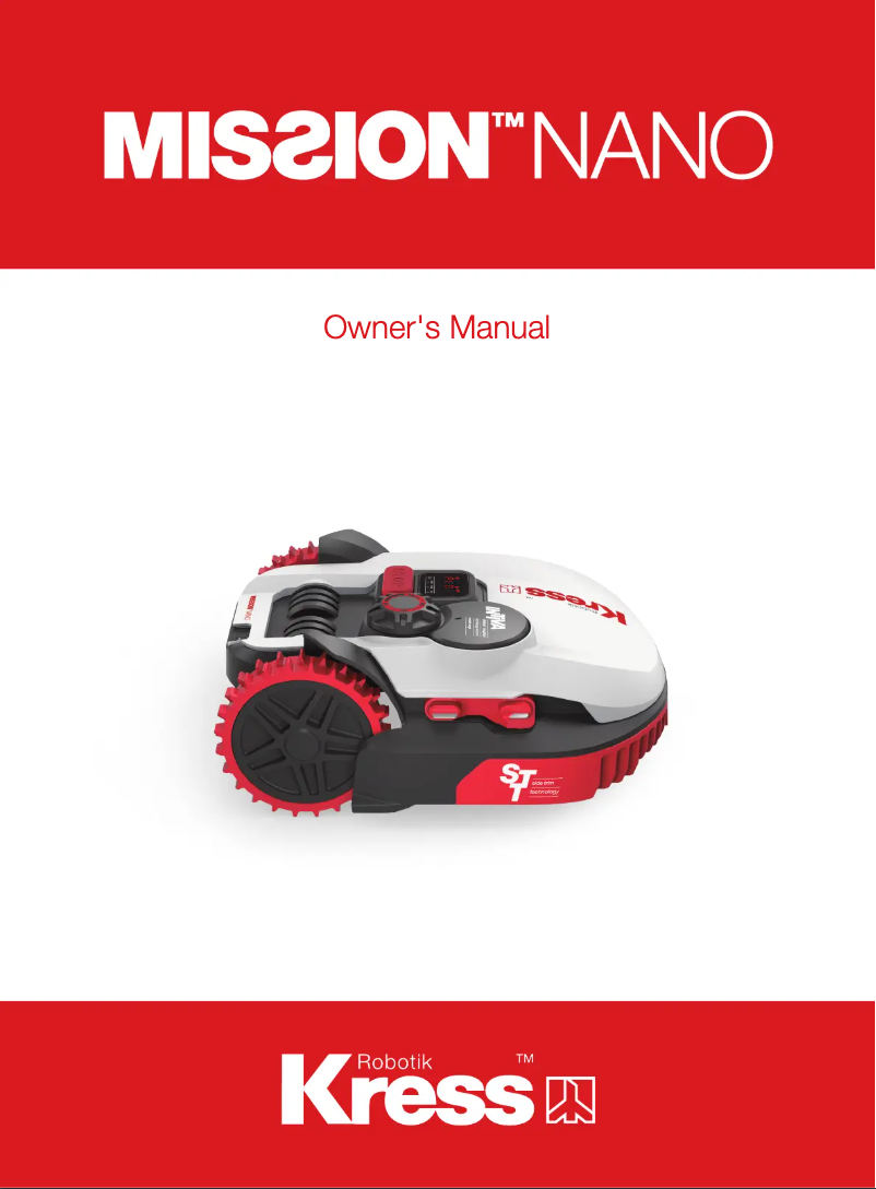Page n°1 - Manuel utilisateur Kress Mission Nano 600 KR101E