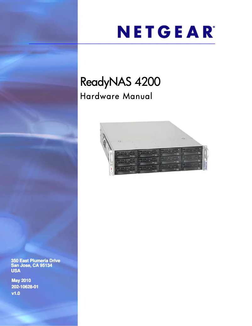 Page 1 de la notice Manuel utilisateur Netgear ReadyNAS 4200