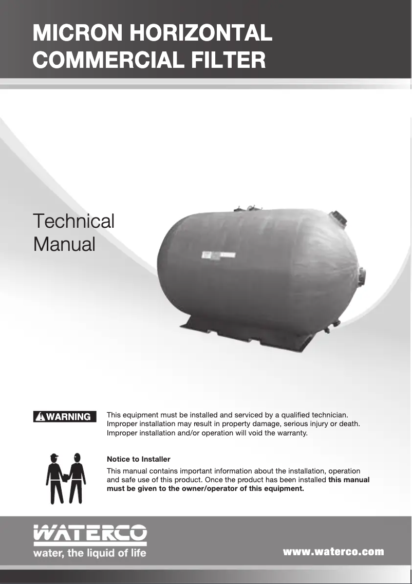 Image de la première page du manuel de l'appareil Micron Horizontal