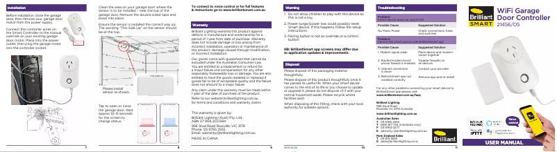 Page n°1 - Manuel utilisateur Brilliant 21456/05