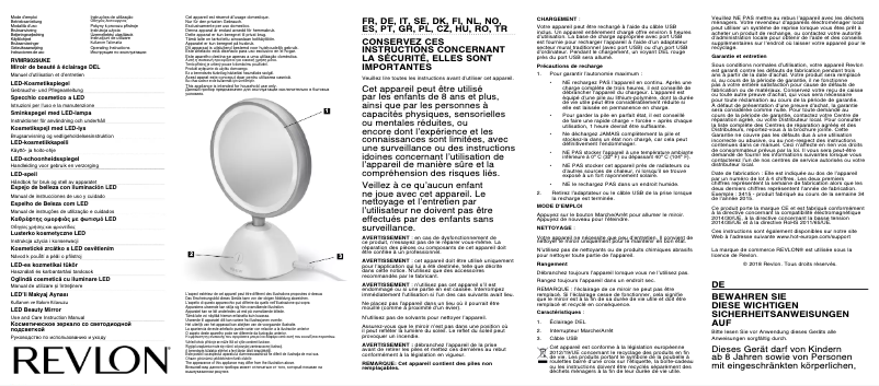 Page 1 de la notice Manuel utilisateur Revlon Ultimate Glow RVMR9029UKE