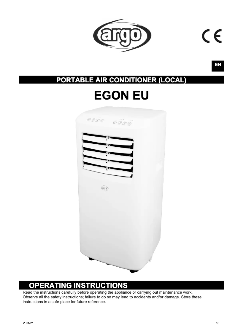 Image de la première page du manuel de l'appareil Egon EU