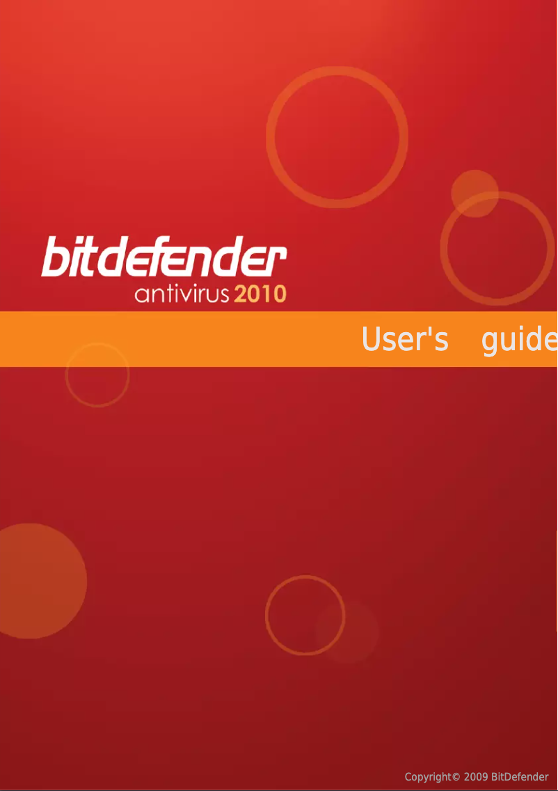 Page 1 de la notice Manuel utilisateur Bitdefender Antivirus 2010