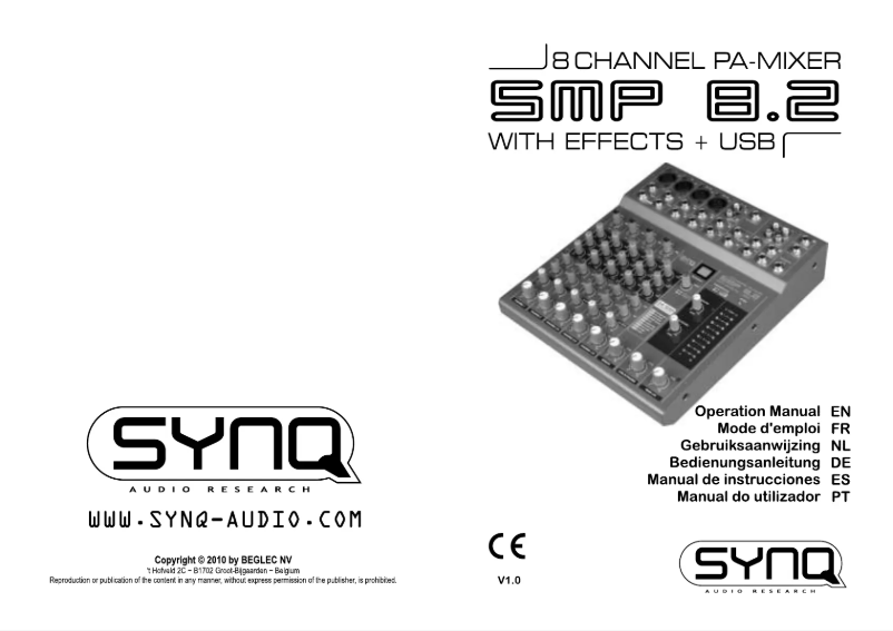 Página 1 del manual Manual de usuario SynQ SMP 8.2