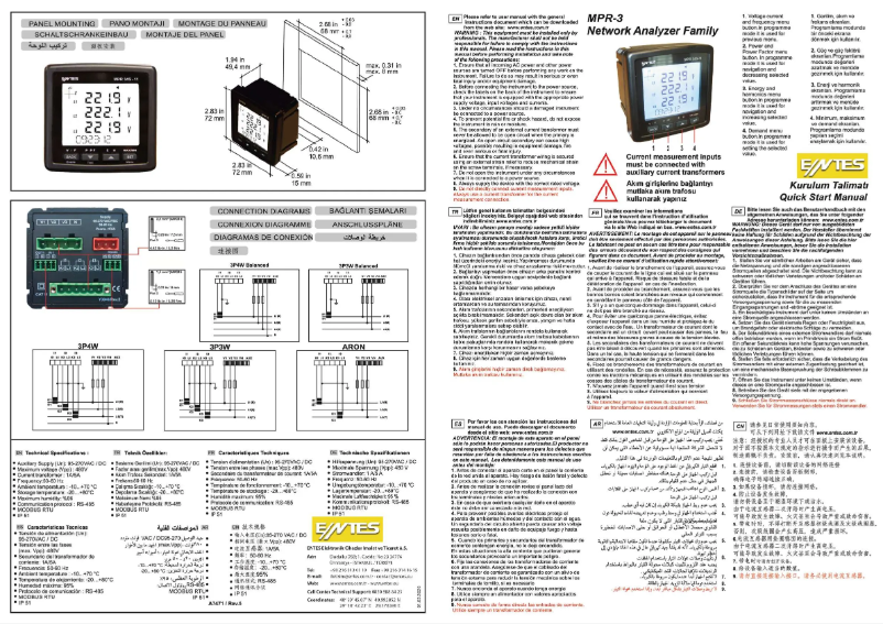 Page 1 de la notice Guide de démarrage rapide ENTES MPR-34-20
