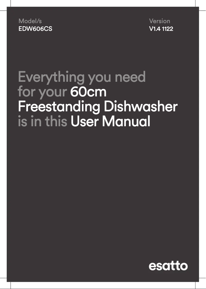 Página 1 del manual Manual de usuario Esatto EDW606CS