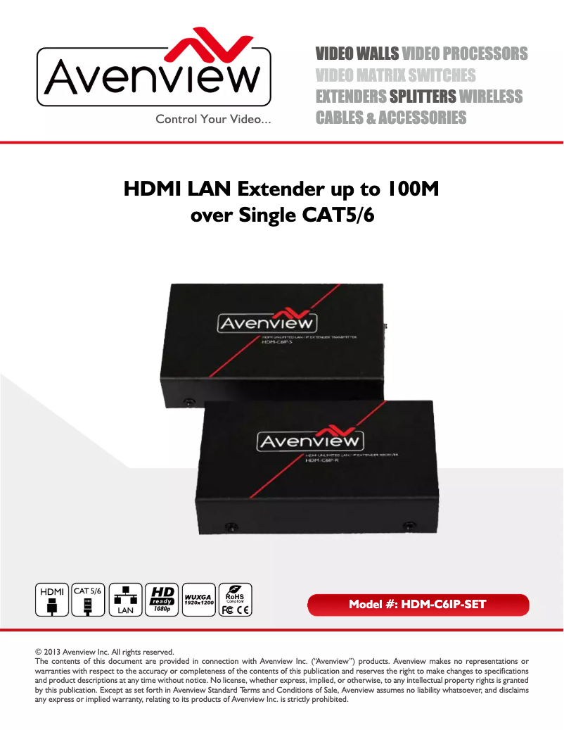 Imagen de la primera página del manual del dispositivo HDM-C6IP-SET