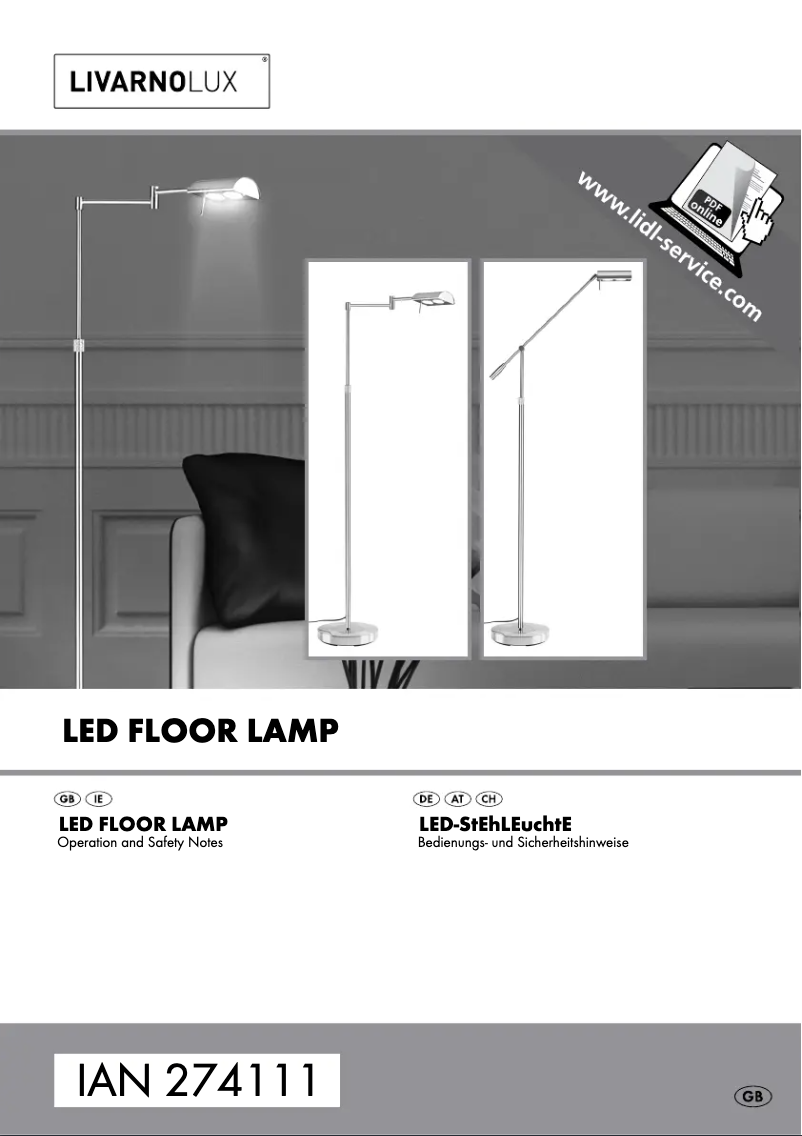 Page n°1 - Manuel utilisateur Livarno Lux IAN 274111