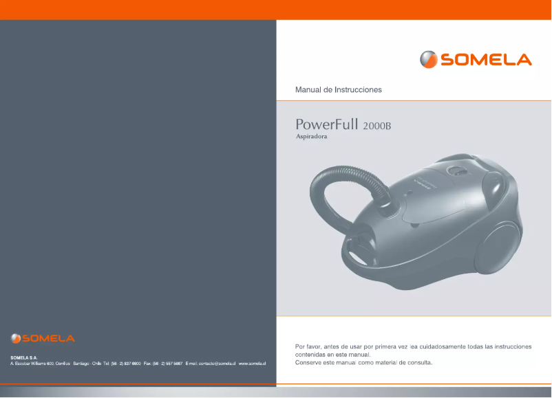 Page 1 de la notice Manuel utilisateur Somela PowerFull 2000B