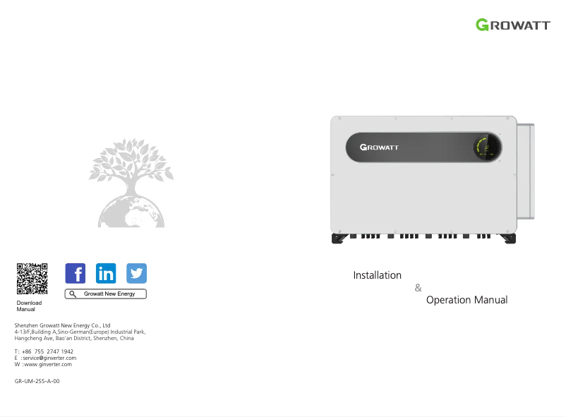 Image de la première page du manuel de l'appareil MAX 250KTL3-X HV