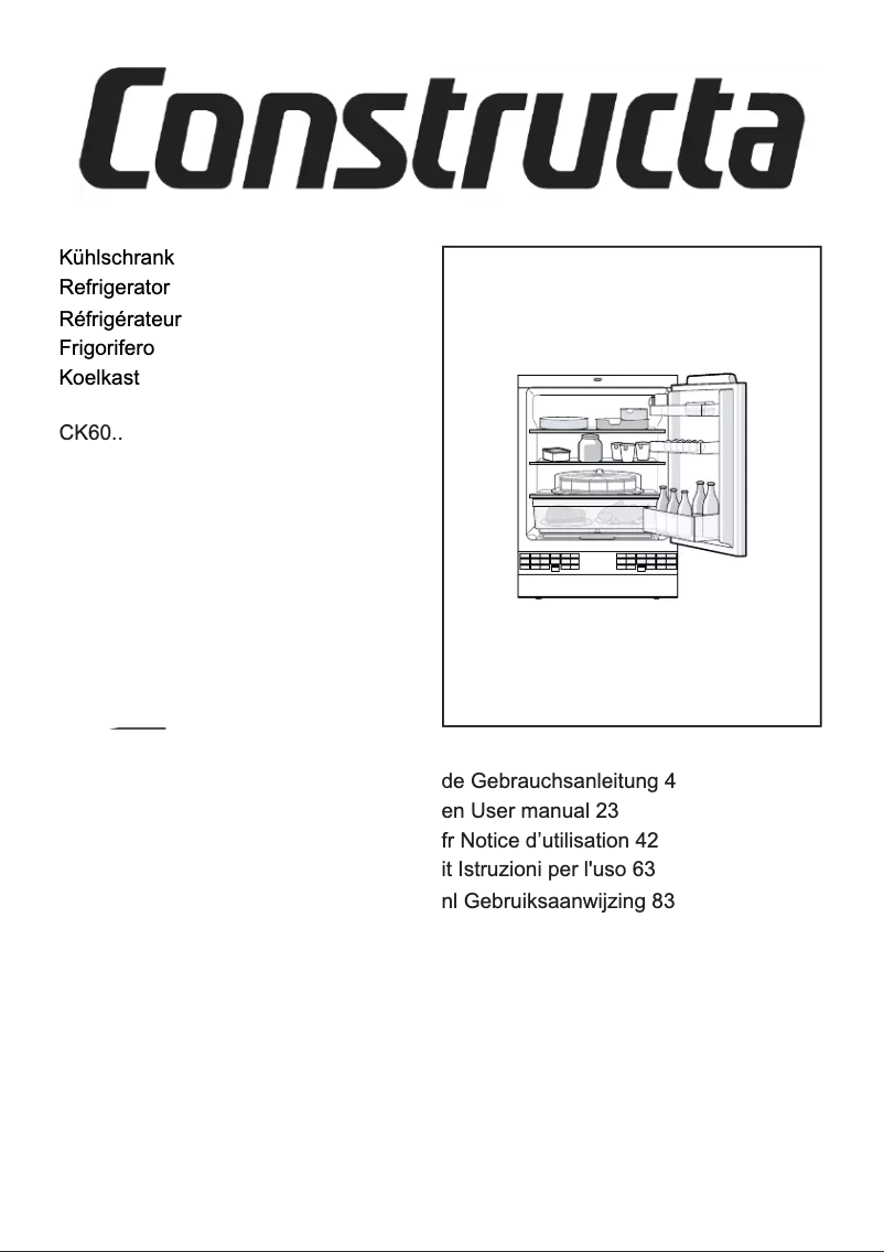 Image de la première page du manuel de l'appareil CK601KSF0