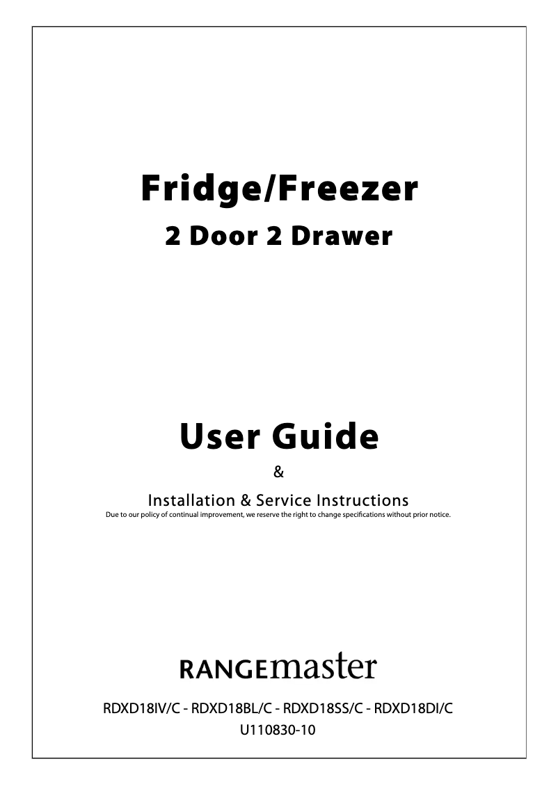 Image de la première page du manuel de l'appareil RDXD18SS/C