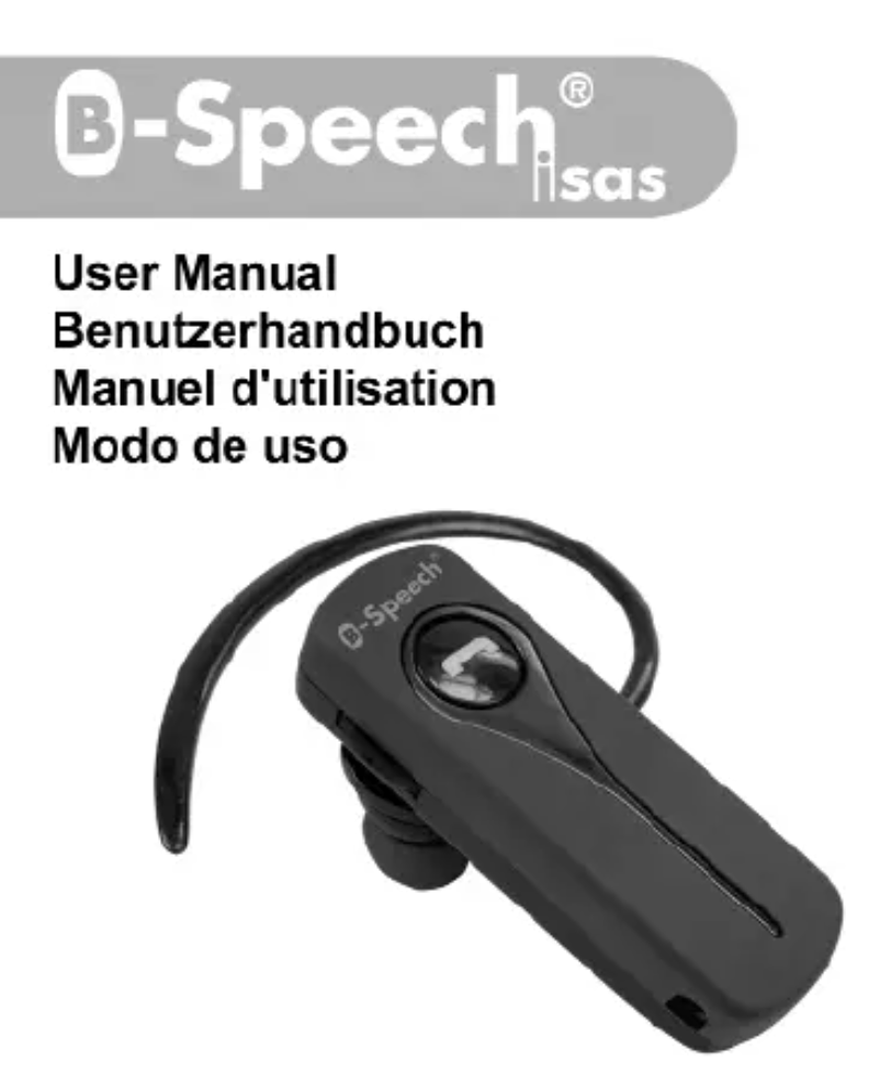 Page 1 de la notice Manuel utilisateur B-Speech Isas