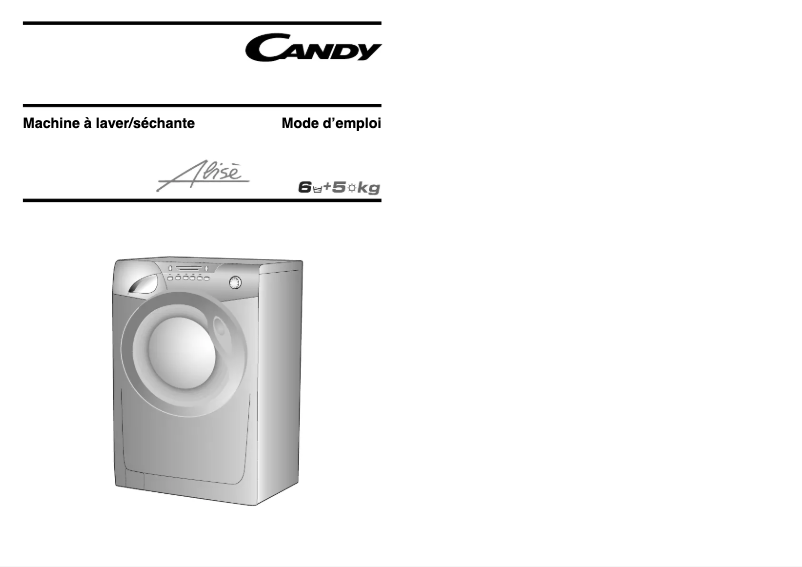 Page n°1 - Manuel utilisateur Candy GOW 556-47