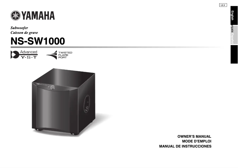 Página 1 del manual Manual de usuario Yamaha NS-SW1000