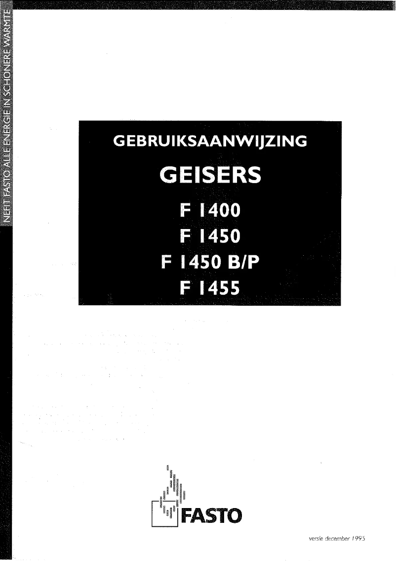 Page n°1 - Manuel utilisateur Nefit F 1400