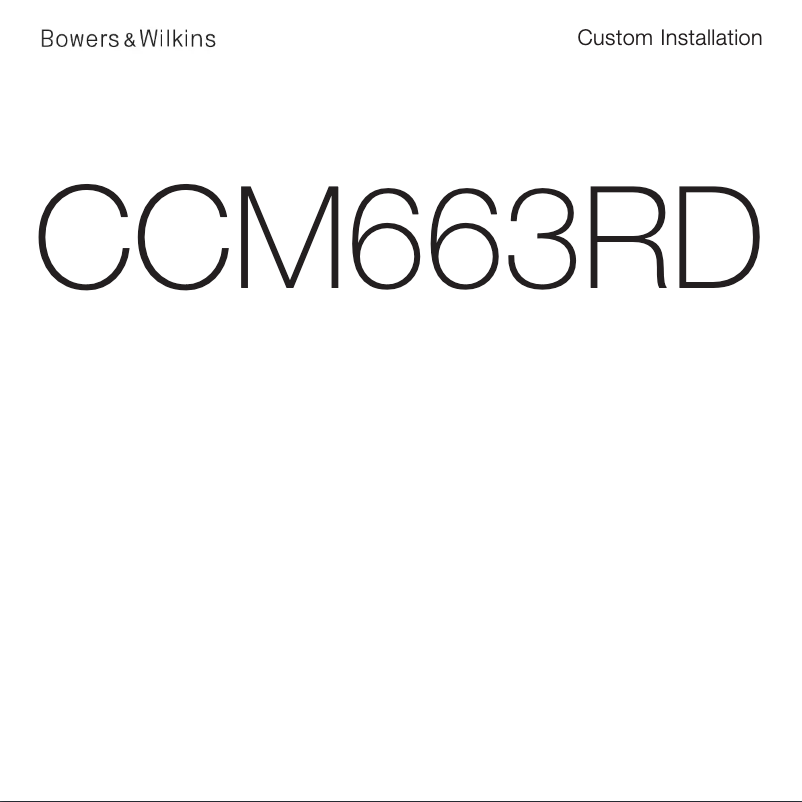 Página 1 del manual Manual de usuario Bowers & Wilkins CCM664SR