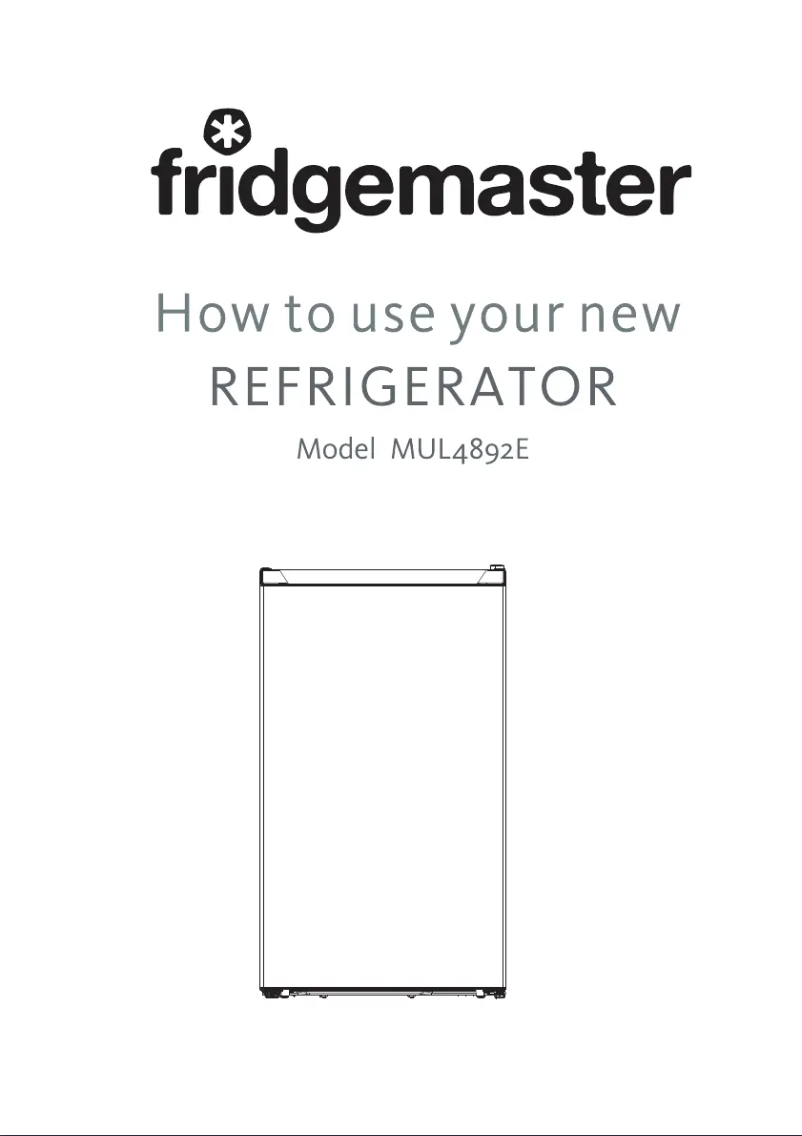 Page n°1 - Manuel utilisateur Fridgemaster MUL4892EB