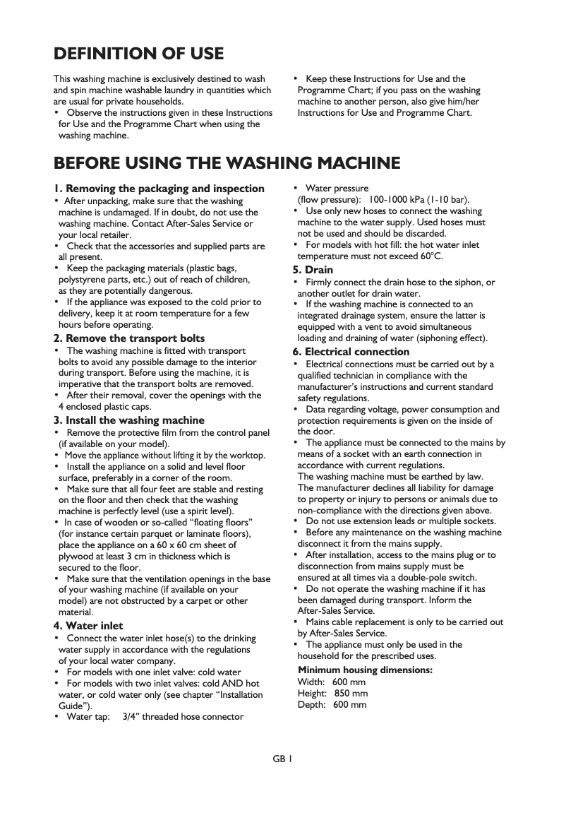 Page 1 de la notice Manuel utilisateur Whirlpool WWDC 6400