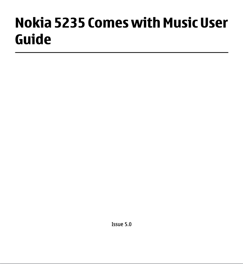 Page 1 de la notice Manuel utilisateur Nokia 5235