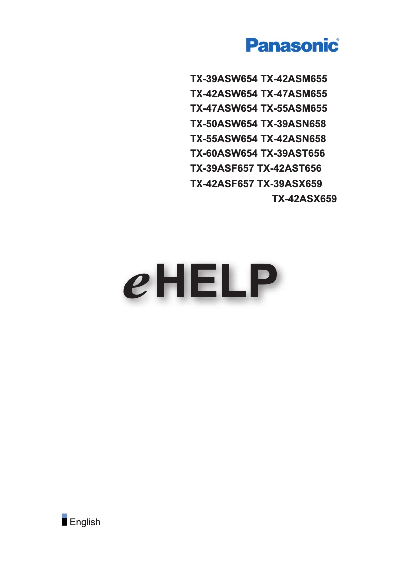 Página 1 del manual Manual de usuario Panasonic TX-42ASW654