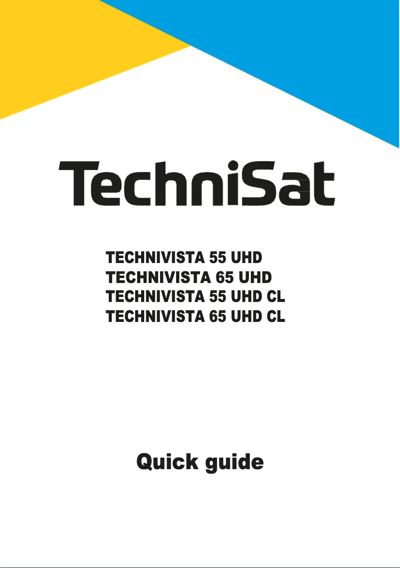 Page 1 of the manual Quick Start Guide TechniSat TECHNIVISTA 65 UHD CL