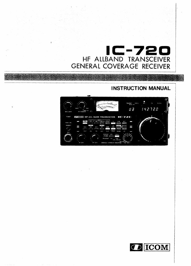 Page n°1 - Manuel utilisateur ICOM IC-720