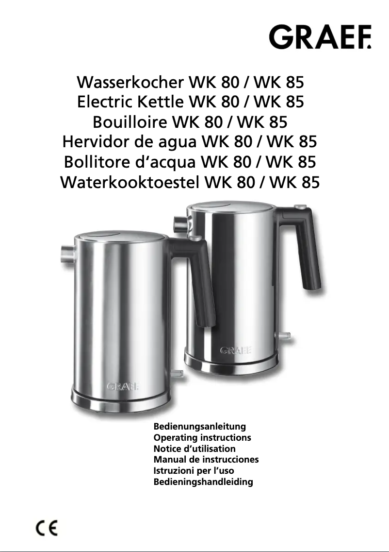 Page n°1 - Manuel utilisateur Graef WK 85