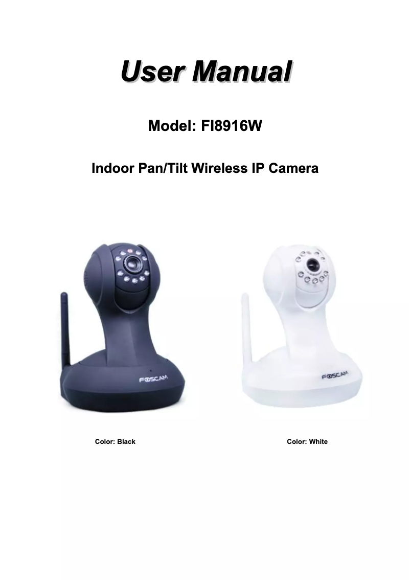 Image de la première page du manuel de l'appareil FI8916W