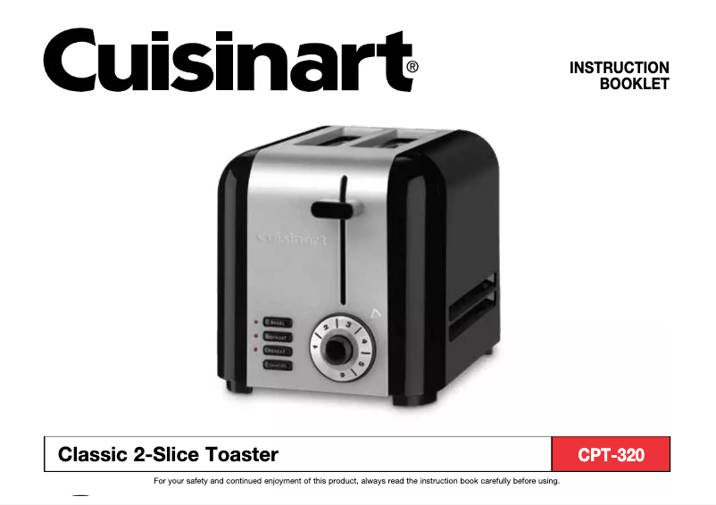 Page n°1 - Manuel utilisateur Cuisinart CPT-320