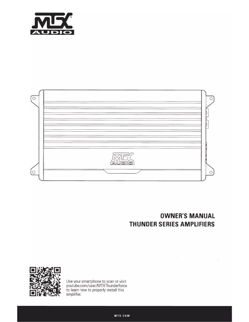 Page n°1 - Manuel utilisateur MTX Audio Thunder 500.1