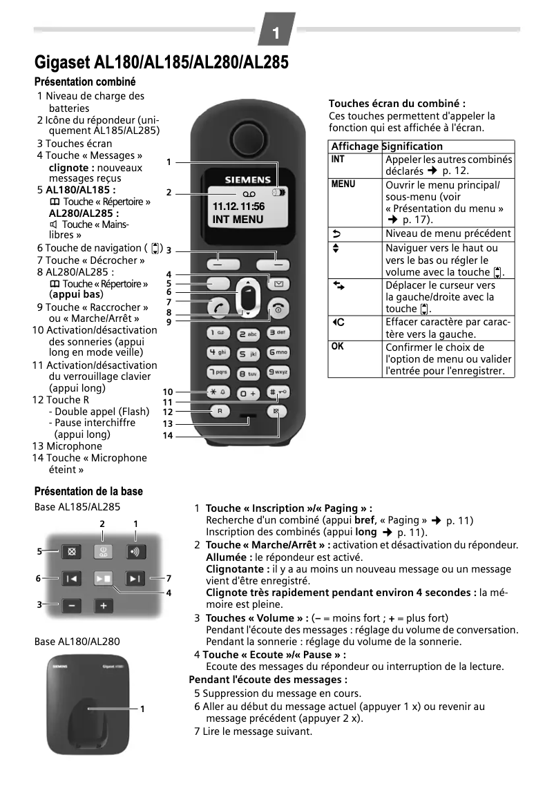 Imagen de la primera página del manual del dispositivo Gigaset AL28H