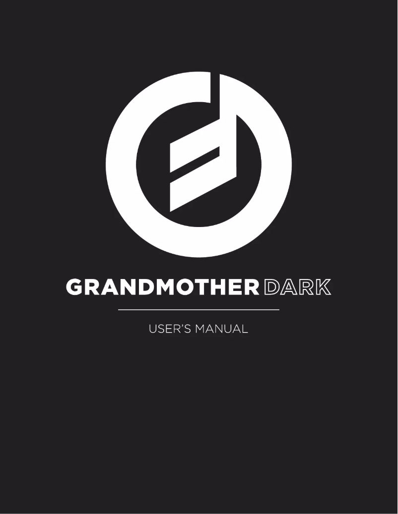 Image de la première page du manuel de l'appareil Grandmother Dark