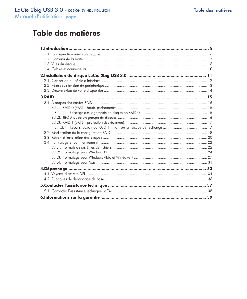 Página 1 del manual Manual de usuario LaCie 2big USB 3.0